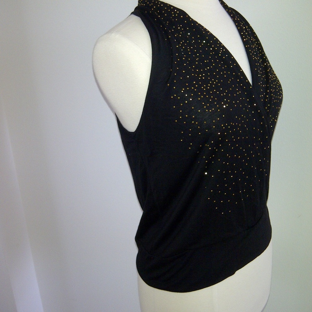 VELVET jersey studded top